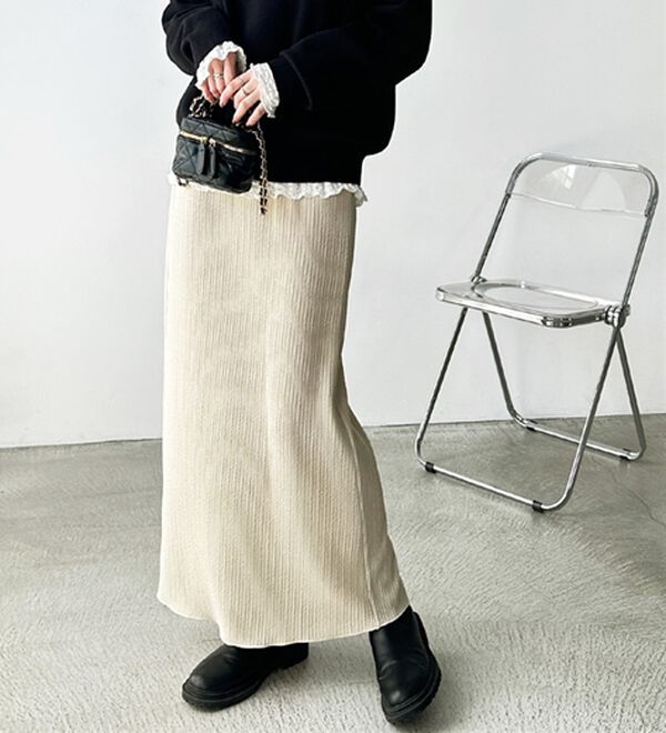 GeeRA（ジーラ）の「セルフカット美脚魅せタイトスカート（ロングスカート）」｜詳細画像
