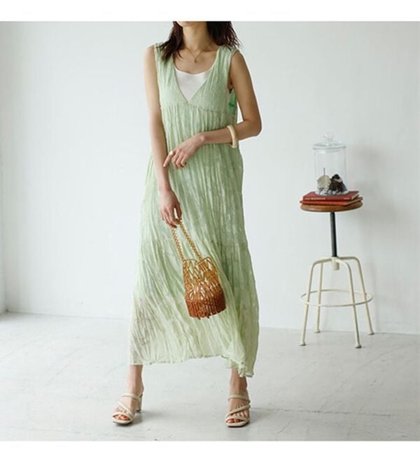 GeeRA（ジーラ）の「フラワージャカードノースリーブワンピース（その他ワンピース）」｜詳細画像