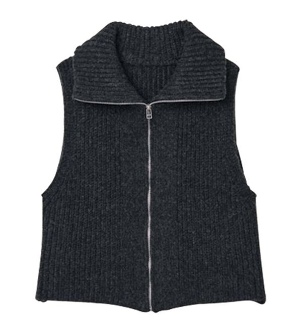 RANAN（ラナン）の「ファスナー付ニットベスト（ベスト）」｜詳細画像