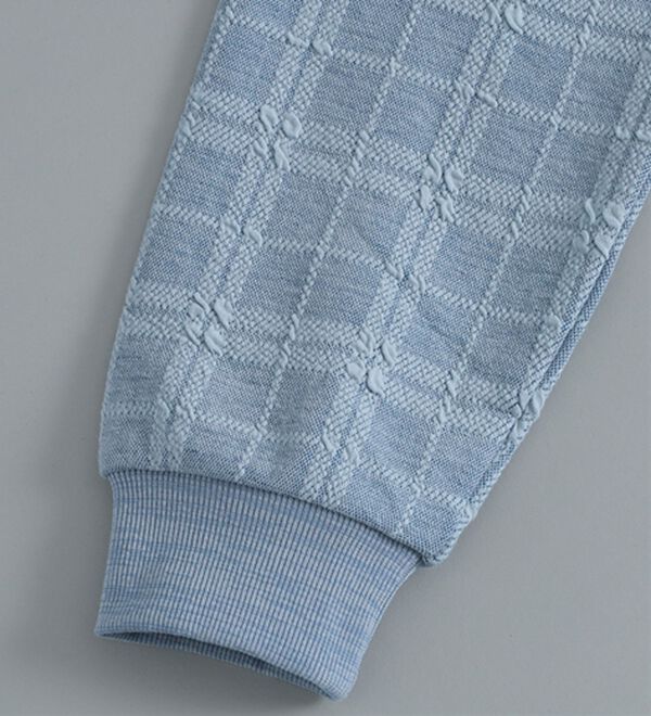 「＜コムルヴァン・オム＞チェック柄ふくれジャカードトレーナー（メンズトレーナー）」｜詳細画像