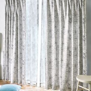 「簡単！素敵にコーディネートカーテンセット「セシリー」（ドレープカーテン）」｜グレー