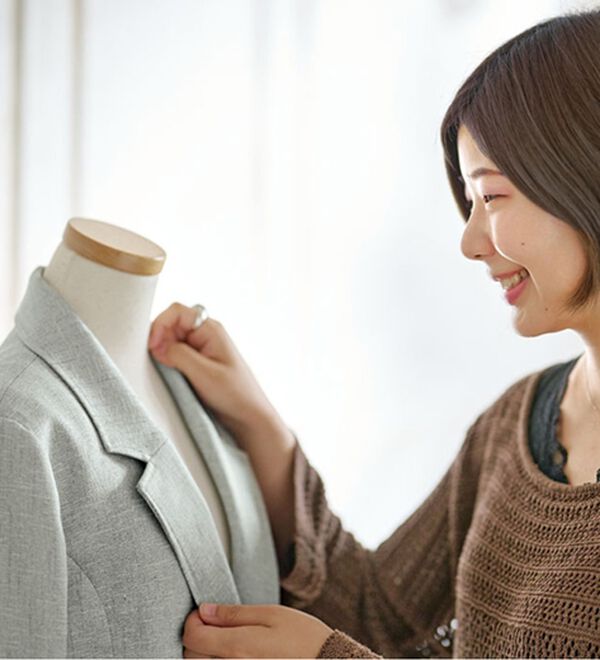 BELLUNA（ベルーナ）の「＜楽スタフィット＞ノーカラージャケット（ノーカラージャケット）」｜詳細画像