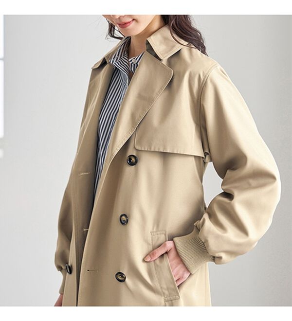 BELLUNA（ベルーナ）の「花粉対策！袖リブ使いトレンチコート（ロングコート）」｜詳細画像