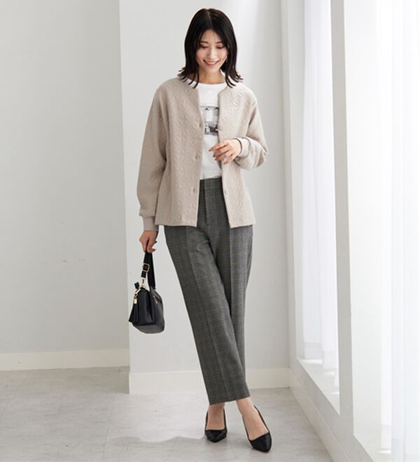 BELLUNA（ベルーナ）の「幾何柄ジャカード素材カーディガン（その他カーディガン）」｜詳細画像