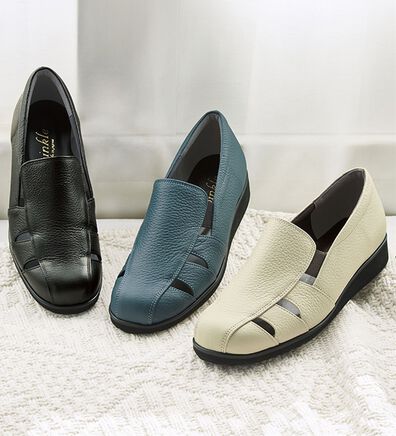 ルフラン（ルフラン）の「柔らかレザーの４Ｅグルカ風デザインシューズ（スリッポン）」