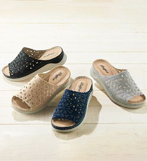 BELLUNA（ベルーナ）の「幅広フラワーレースミュール（サンダル・ミュール）」｜詳細画像