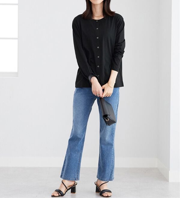 BELLUNA（ベルーナ）の「【接触冷感】ヒンヤリＵＶ対策クルーネックカーディガン（その他カーディガン）」｜詳細画像