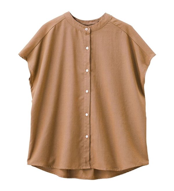 GeeRA（ジーラ）の「綿タッチフレンチスリーブブラウス（ブラウス）」｜詳細画像