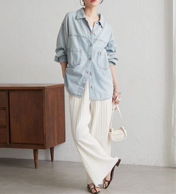 RANAN（ラナン）の「【セルフカットOK】ひんやりセミワイドプリーツパンツ（フルレングスパンツ）」｜詳細画像