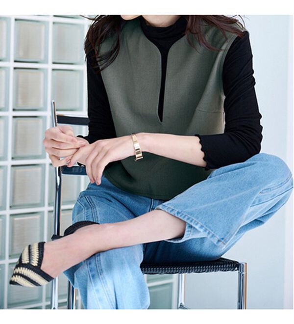 RANAN（ラナン）の「機能付！ベスト&times;キャミワンピースアンサンブル（その他ワンピース）」｜詳細画像