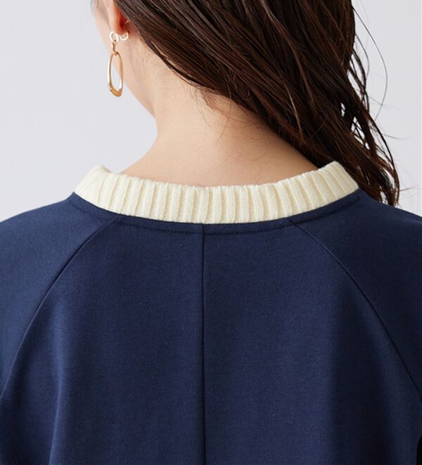 BELLUNA（ベルーナ）の「裏毛素材ニット切替プルオーバー（カットソー）」｜詳細画像