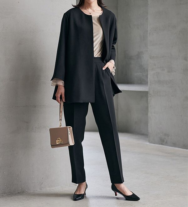 RANAN（ラナン）の「＜２点セット＞洗える！ゆるっとジャケット今どきパンツスーツ（パンツスーツ）」｜詳細画像