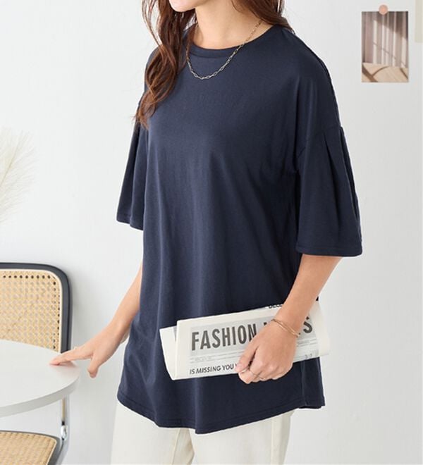 Viola e Viola（ヴィオラ エ ヴィオラ）の「袖タックチュニックTシャツ（チュニック）」｜詳細画像