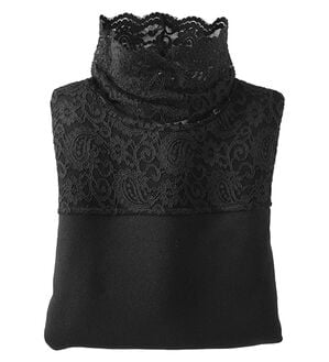 BELLUNA（ベルーナ）の「レース使い吸湿発熱プルオーバー（カットソー）」｜黒