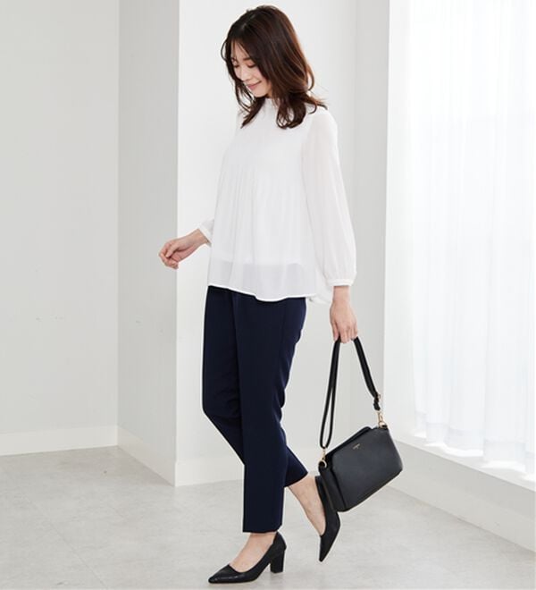 BELLUNA（ベルーナ）の「【新色追加】〈セレモニースタイル〉細プリーツデザインブラウス（ブラウス）」｜詳細画像