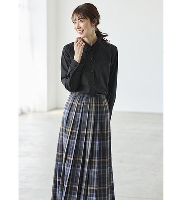 BELLUNA（ベルーナ）の「シャツコーデを更新！衿レースブラウス（ブラウス）」｜詳細画像