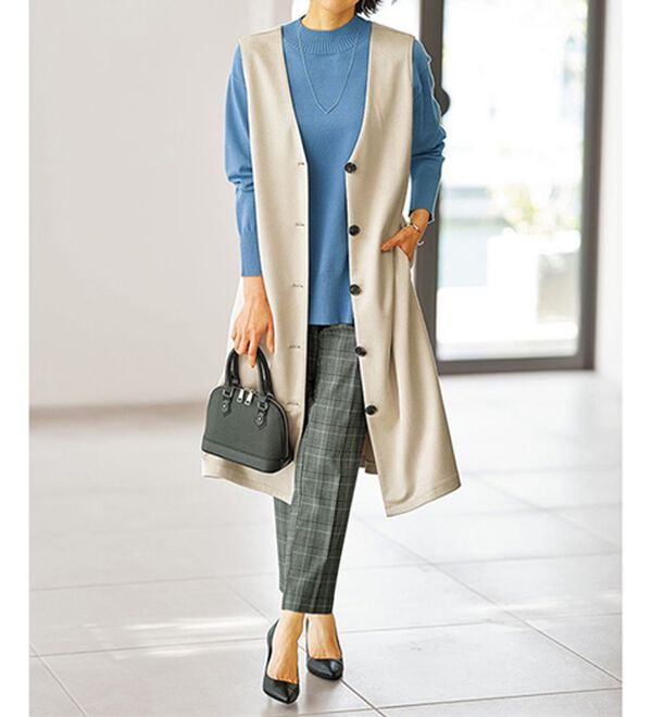 BELLUNA（ベルーナ）の「スエード調素材３ｗａｙジャンパードレス（ジャンパースカート）」｜詳細画像