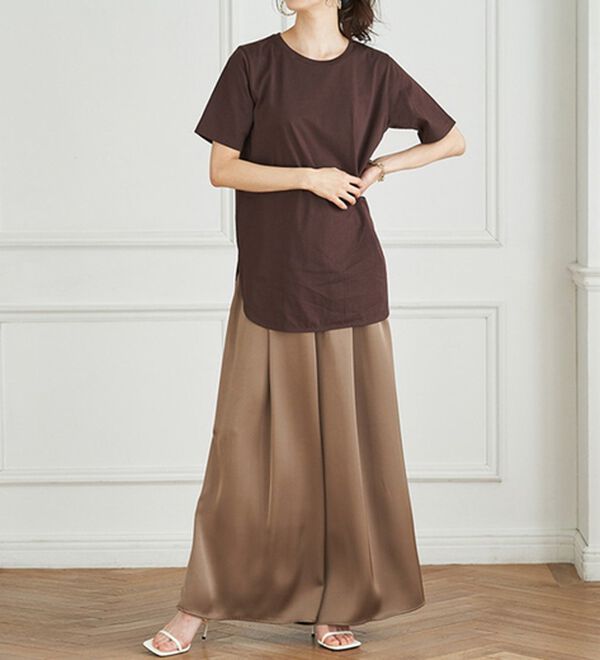 RANAN（ラナン）の「＜ＢＣ＞綿１００％ひんやりラウンドヘムプルオーバー（カットソー）」｜詳細画像