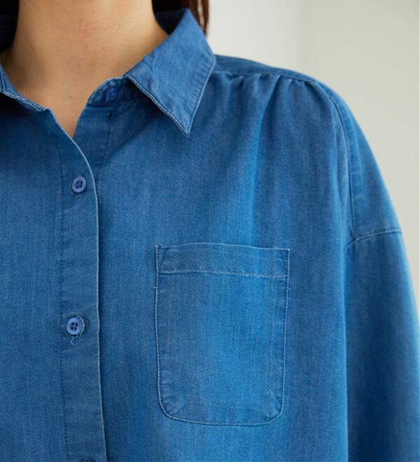 BELLUNA（ベルーナ）の「ポケット付デニムシャツチュニック（チュニック）」｜詳細画像