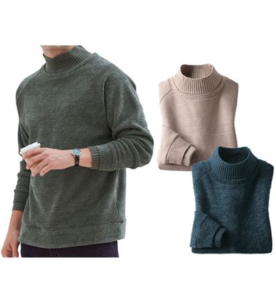 「ニット切替デザイントレーナー（メンズトレーナー）」