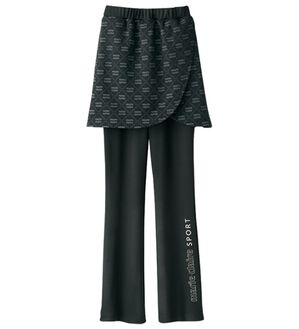 BELLUNA（ベルーナ）の「【ｍａｒｉｅ　ｃｌａｉｒｅ　ＳＰＯＲＴ】スカート付ジャージパンツ（フルレングスパンツ）」｜黒
