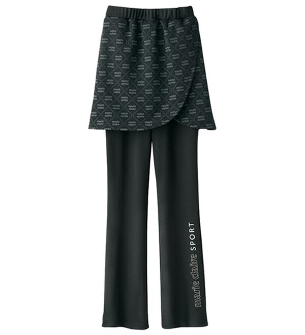 marie claire SPORT】スカート付ジャージパンツ