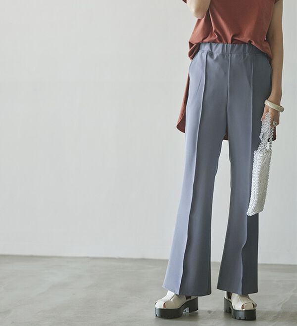 GeeRA（ジーラ）の「楽ちんストレッチ美ラインフレアーパンツ（フルレングスパンツ）」｜詳細画像