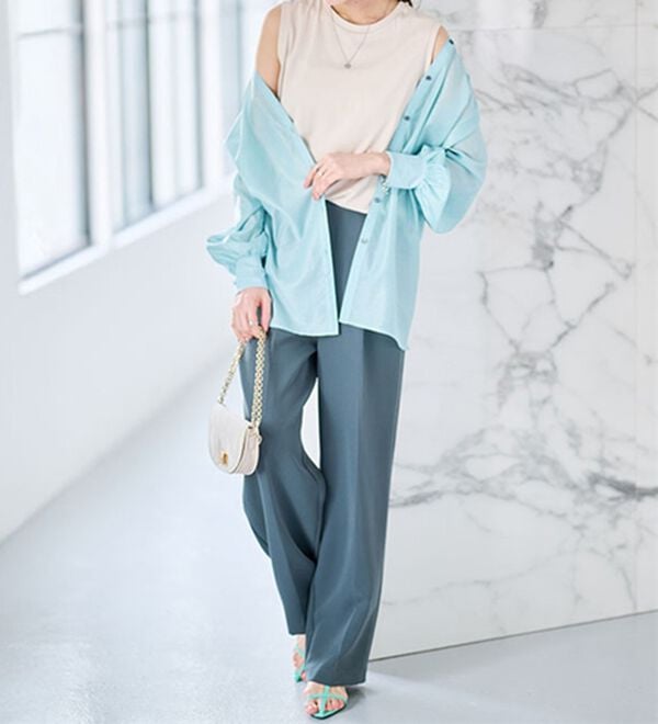 RANAN（ラナン）の「ひんやり！＜BC＞綿100％タンクトップ【選べる着丈】（カットソー）」｜詳細画像