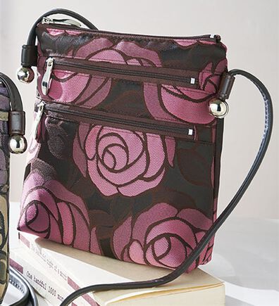 「桐生ジャカード　２段ファスナー付ポシェット（ショルダーバッグ）」