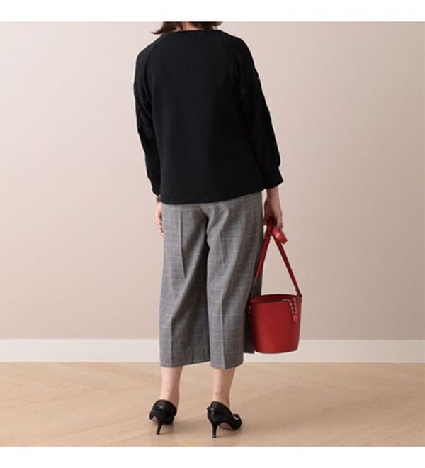 BELLUNA（ベルーナ）の「ウール調センタープレスクロップドパンツ（クロップドパンツ）」｜詳細画像