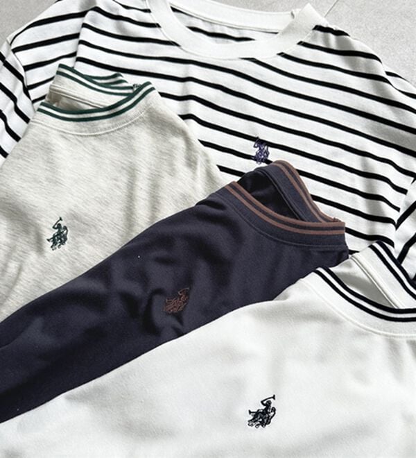 GeeRA（ジーラ）の「【Ｕ．Ｓ．　ＰＯＬＯ　ＡＳＳＮ．】配色ラインロンＴ（カットソー）」｜詳細画像