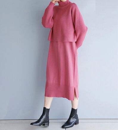 RANAN（ラナン）の「【２点セット】ニットワンピースアンサンブル（ニットワンピース）」