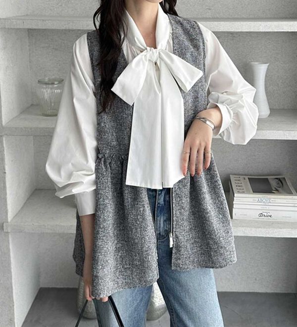 GeeRA（ジーラ）の「ボリュームボウタイブラウス（ブラウス）」｜詳細画像