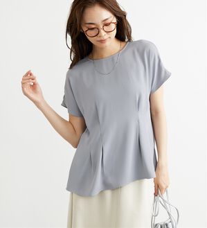 BELLUNA（ベルーナ）の「〈オフィス対応〉タックデザインブラウス（ブラウス）」｜詳細画像