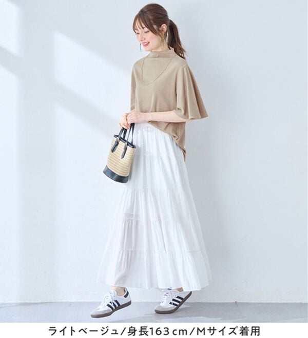 alotta（アロッタ）の「上品フレアー袖リブＴシャツ（カットソー）」｜詳細画像