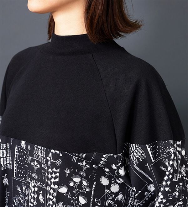 BELLUNA（ベルーナ）の「【Ｌａｇｒｉｌｕａ】ニット切替プリントワンピース（プリントワンピース）」｜詳細画像