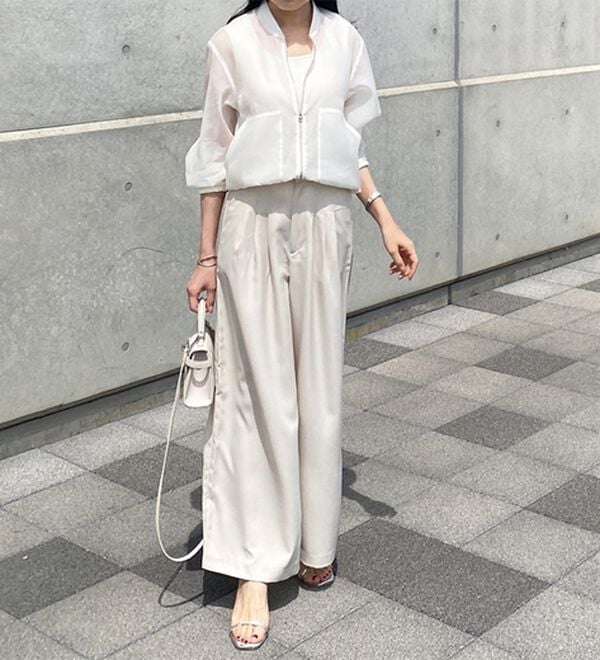 GeeRA（ジーラ）の「３タックワイドパンツ（フルレングスパンツ）」｜詳細画像