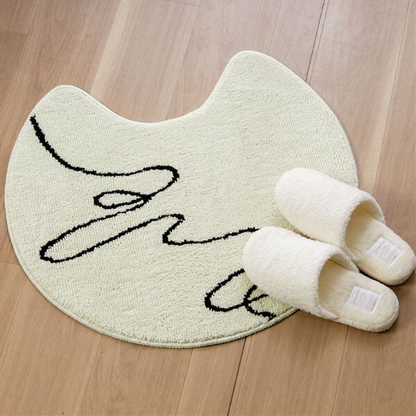 iellio（イエリオ）の「大人かわいいトイレマットシリーズ＜フタカバー・ペーパーホルダーカバー・スリッパ・おしゃれ・洗える・ポグン（ｐｏｇｅｕｎ）＞（トイレマット）」｜詳細画像