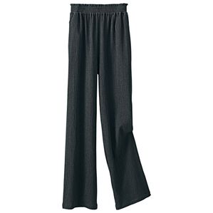 BELLUNA（ベルーナ）の「サラっと素材イージーパンツ（ワイドパンツ・ガウチョ）」｜ブラック