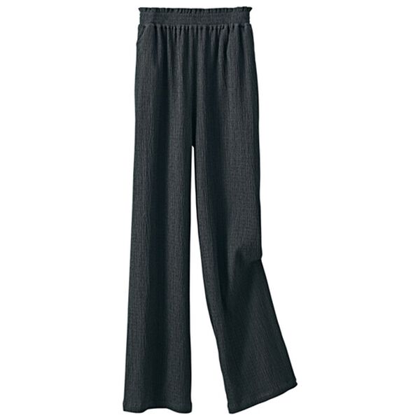 BELLUNA（ベルーナ）の「サラっと素材イージーパンツ（ワイドパンツ・ガウチョ）」｜ブラック