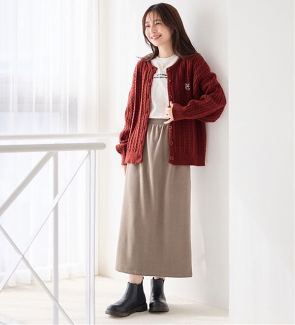 Viola e Viola（ヴィオラ エ ヴィオラ）の「ゆるっと可愛い！ミニケーブル柄ニットカーディガン（ニットカーディガン）」｜詳細画像