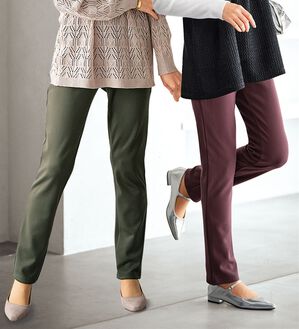 BELLUNA（ベルーナ）の「マシュマロみたいな裏ベロアなめらかストレッチパンツ（フルレングスパンツ）」｜詳細画像