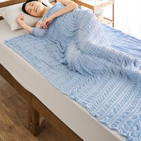 「強冷感くしゅくしゅケット（肌掛布団・タオルケット）」