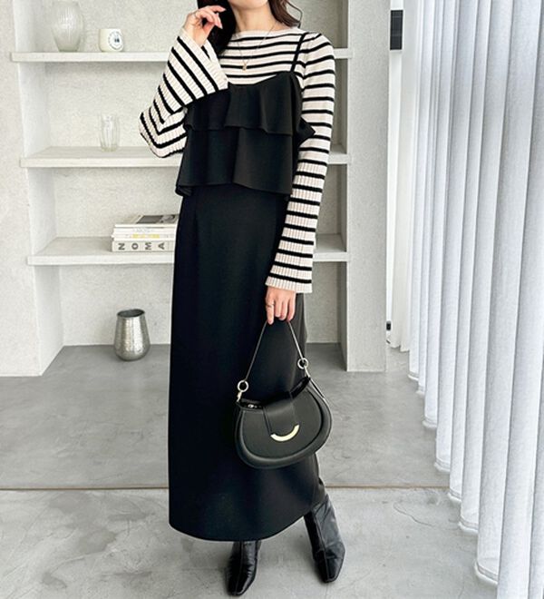 GeeRA（ジーラ）の「フリルキャミワンピース（カットソーワンピース）」｜詳細画像