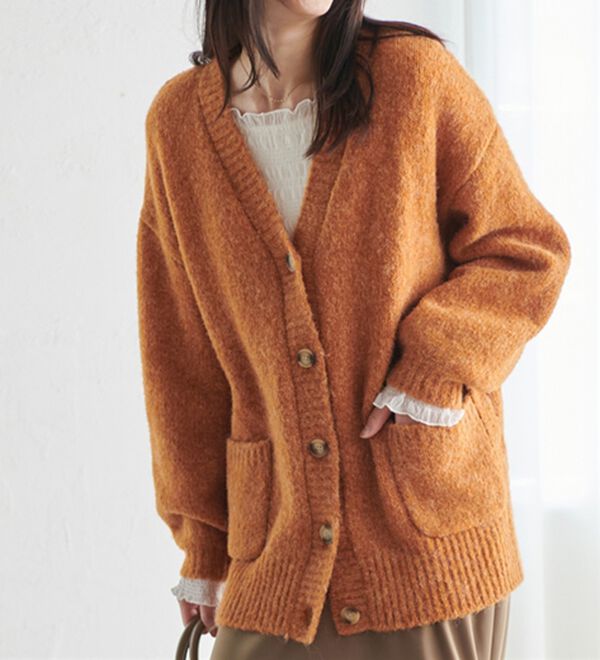 美品　レア　LOOPWHEELER カーディガン　Lサイズ　Hオレンジ 美品 レア LOOPWHEELER カーディガン Lサイズ Hオレンジ