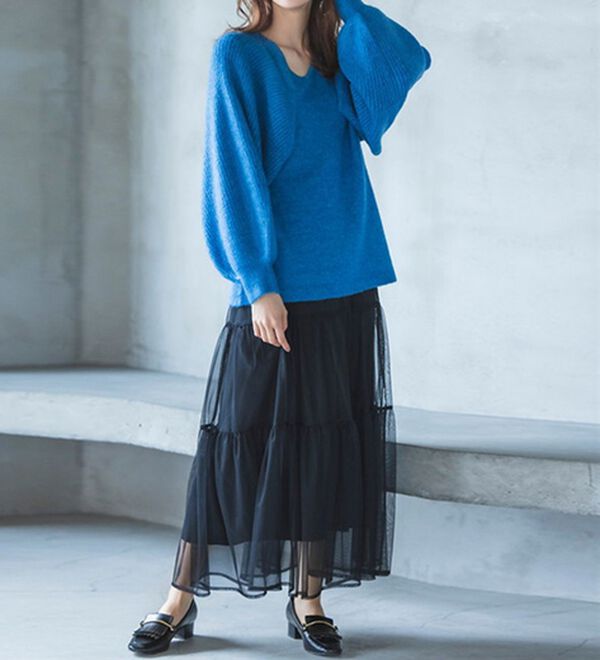 未使用タグ付　ガリャルダガランテ チュール ティアード スカート 黒 ブラック jacquard teard skirt - BLACK – Rosy luce