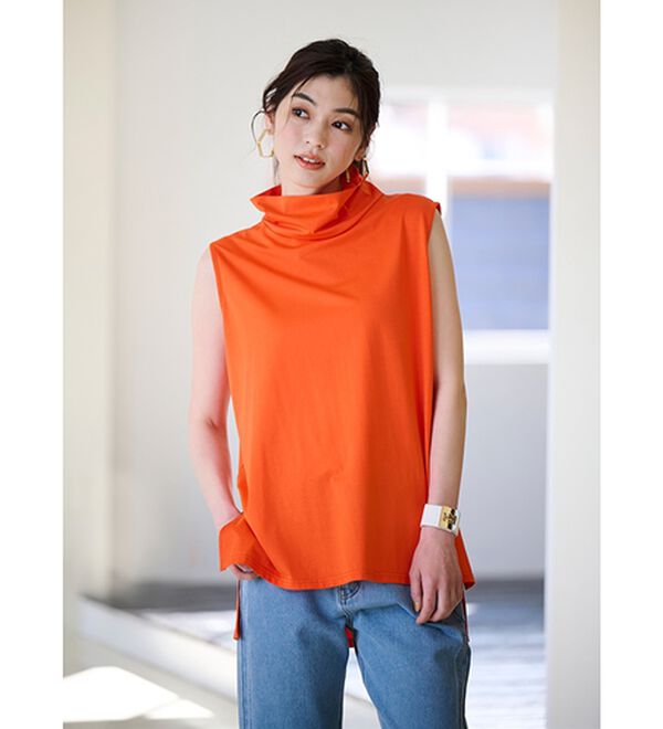 RANAN（ラナン）の「スリーブレスハイネックプルオーバー（カットソー）」｜詳細画像