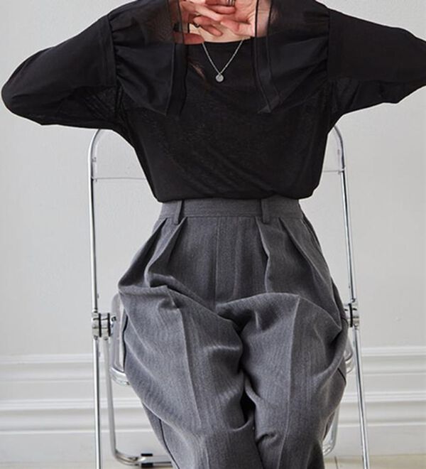 RANAN（ラナン）の「フレアーチュール袖スラブシアーＴ（カットソー）」｜詳細画像