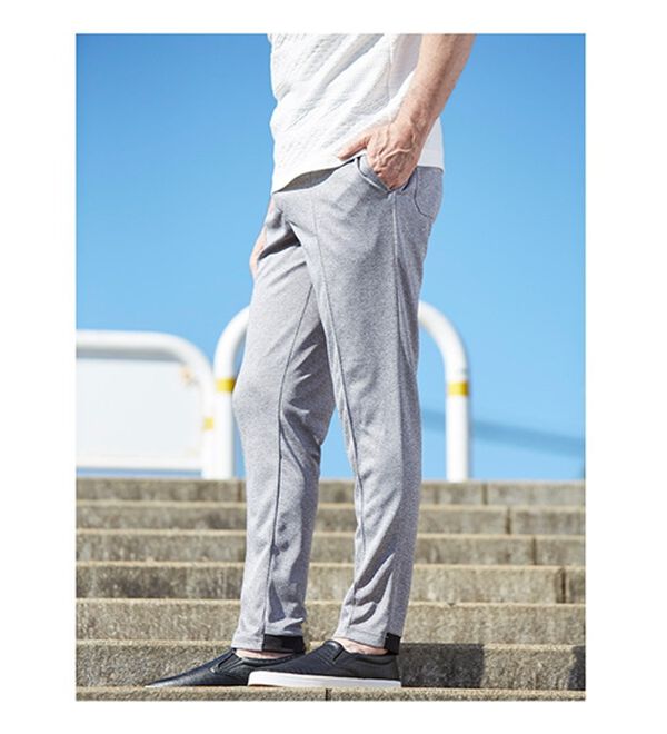 「【３本組】＜ケー・スイス＞スッキリ足長効果！大人の裾リブパンツ（メンズフルレングスパンツ）」｜詳細画像