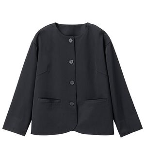 Viola e Viola（ヴィオラ エ ヴィオラ）の「６パターン選べる機能付スーツ＜洗える・防シワ・ストレッチ・抗菌防臭テープ・ＵＶカット＞（その他ワンピース）」｜ネイビー／ノーカラージャケット